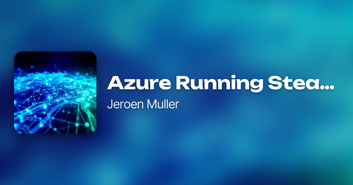 Azure Running Steady by Jeroen Muller | Neume
